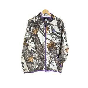 Mossy Oak Camo Fleece Jacket Full Zip Outdoor Hunting Woods Print XXLG